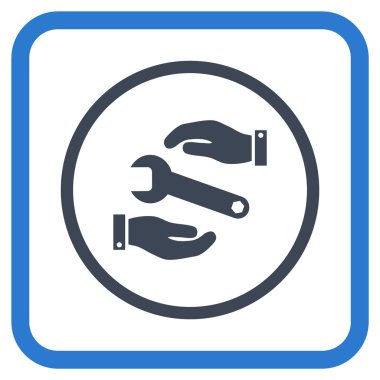 Hizmet vektör simgesi bir çerçeve içinde