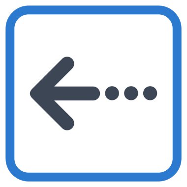 Sol vektör simgesi bir çerçevede göndermek