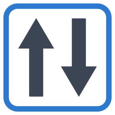 Dikey Çevir ok simge bir çerçeve içinde vektör