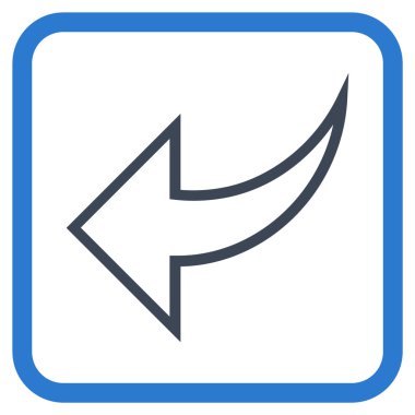 Vektör simgesi bir çerçeve içinde geri al