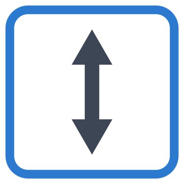 Dikey Çevir vektör simgesi bir çerçeve içinde