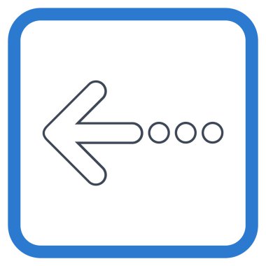 Sol vektör simgesi bir çerçevede göndermek