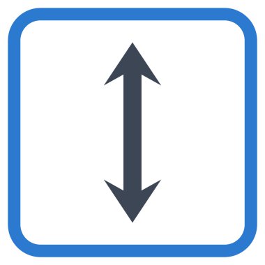 Dikey Çevir vektör simgesi bir çerçeve içinde