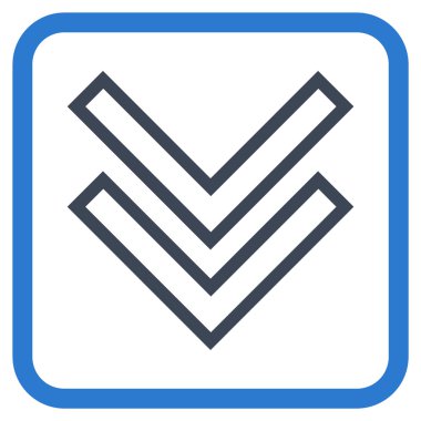 Vektör simgesi bir çerçeve içinde aşağı kaydır