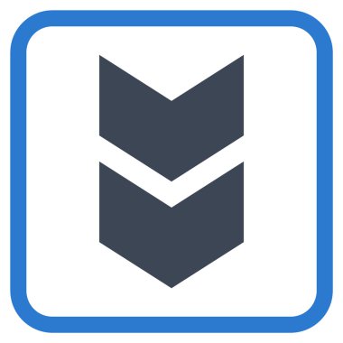 Vektör simgesi bir çerçeve içinde aşağı kaydır