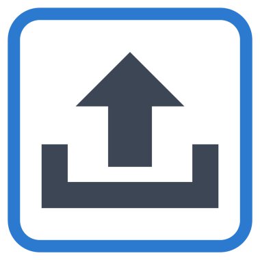 Vektör simgesi bir çerçeve içinde upload