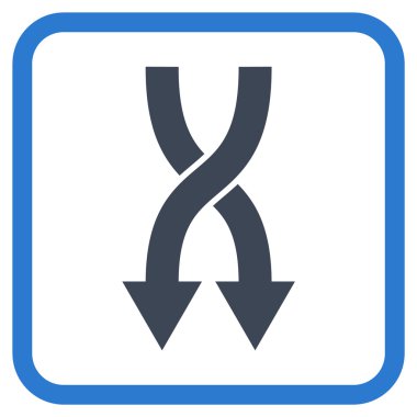 Vektör simgesi aşağı okları bir çerçevede shuffle