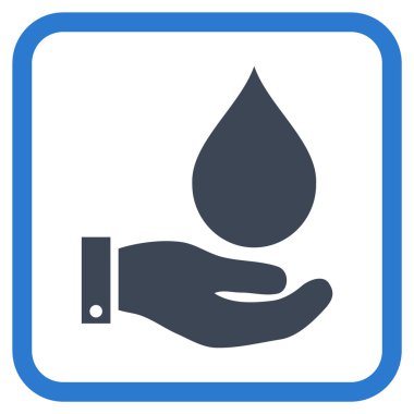 Su Servisi vektör simgesi bir çerçeve içinde