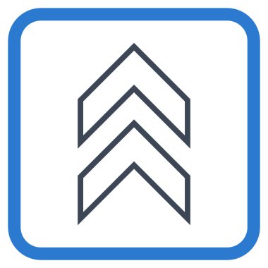 Vektör simgesi bir çerçeve içinde yukarı kayması