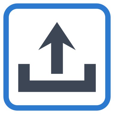 Vektör simgesi bir çerçeve içinde upload