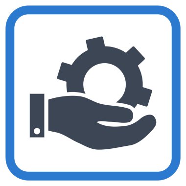 Hizmet vektör simgesi bir çerçeve içinde