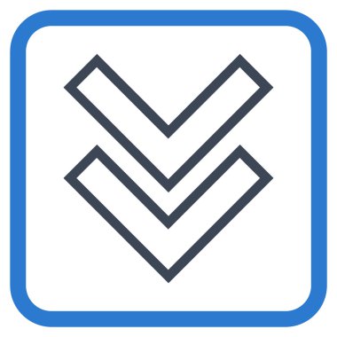 Vektör simgesi bir çerçeve içinde aşağı kaydır