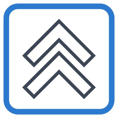 Vektör simgesi bir çerçeve içinde yukarı kayması