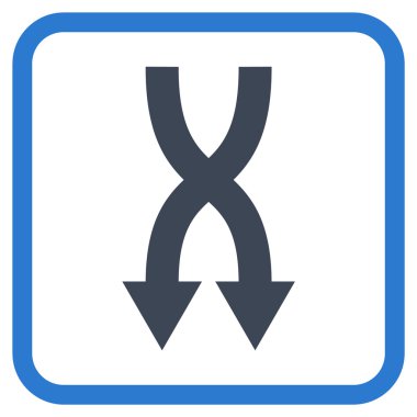 Vektör simgesi aşağı okları bir çerçevede shuffle