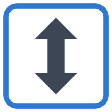 Dikey Exchange oklar bir çerçeve içinde simge vektör