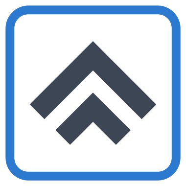 Vektör simgesi bir çerçeve içinde yukarı kayması