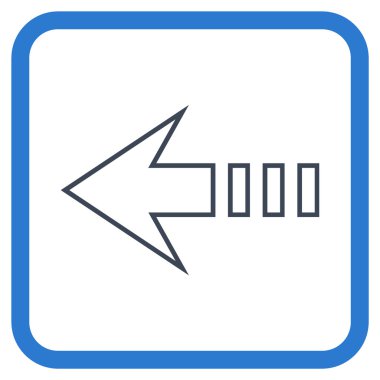 Sol vektör simgesi bir çerçevede göndermek