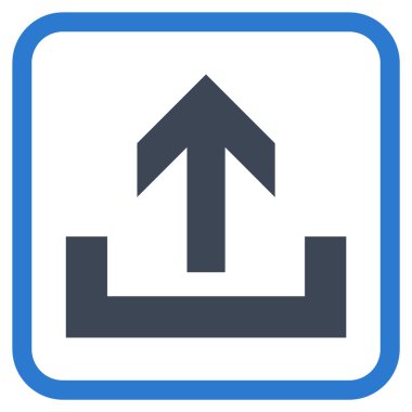 Vektör simgesi bir çerçeve içinde upload