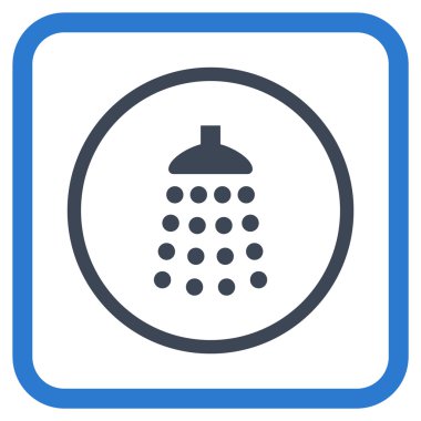 Duş vektör simgesi bir çerçeve içinde