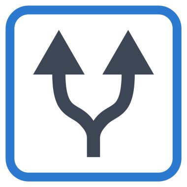 Vektör simgesi bir çerçeve içinde yukarı okları bölme