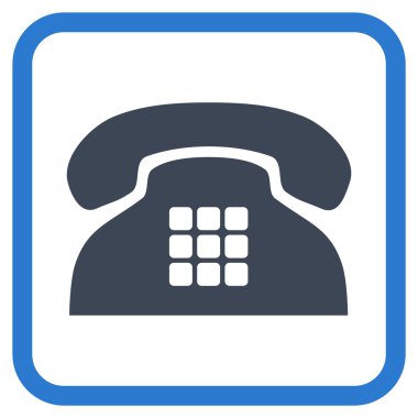 Sesi telefon vektör simgesi bir çerçeve içinde