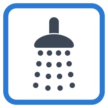 Duş vektör simgesi bir çerçeve içinde