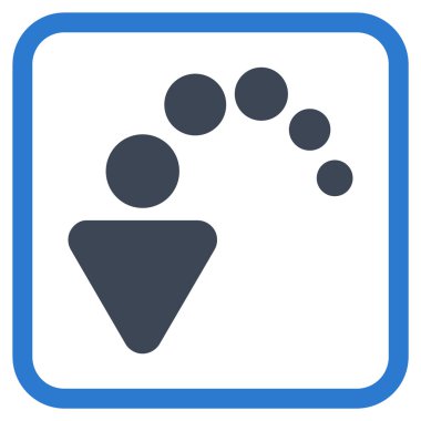 Vektör simgesi bir çerçeve içinde geri al