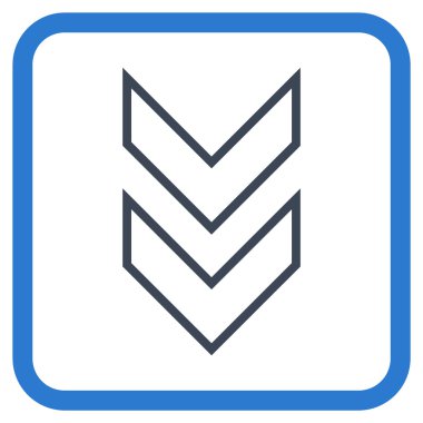 Vektör simgesi bir çerçeve içinde aşağı kaydır