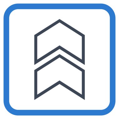 Vektör simgesi bir çerçeve içinde yukarı kayması