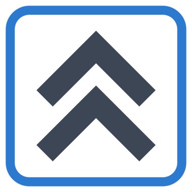 Vektör simgesi bir çerçeve içinde yukarı kayması