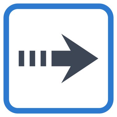 Doğru vektör simgesi bir çerçevede göndermek