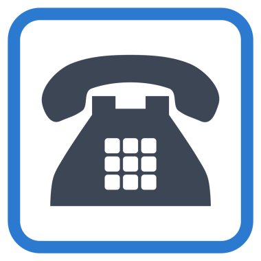 Sesi telefon vektör simgesi bir çerçeve içinde