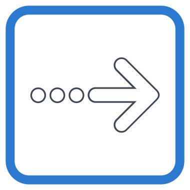 Doğru vektör simgesi bir çerçevede göndermek