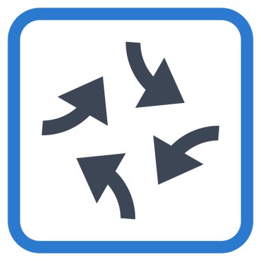 Oklar vektör simgesi bir çerçevede girdap