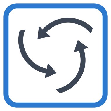 Oklar vektör simgesi bir çerçevede girdap