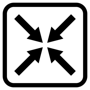 Merkezi oklar bir çerçeve içinde simge vektör