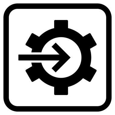 COG Tümleştirme vektör simgesi bir çerçeve içinde