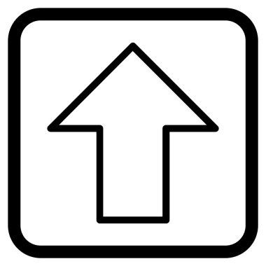 Vektör simgesi bir çerçeve içinde yukarı ok