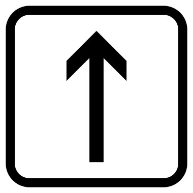 Vektör simgesi bir çerçeve içinde yukarı ok