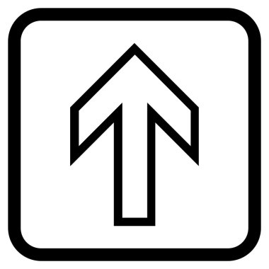 Vektör simgesi bir çerçeve içinde yukarı ok