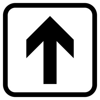 Vektör simgesi bir çerçeve içinde yukarı ok