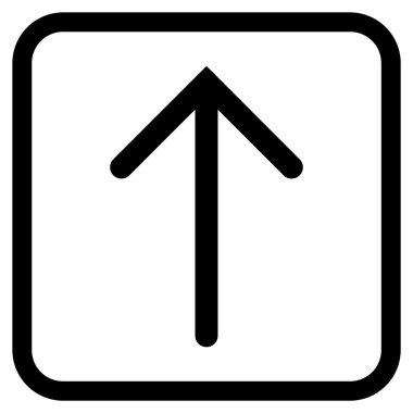 Vektör simgesi bir çerçeve içinde yukarı ok