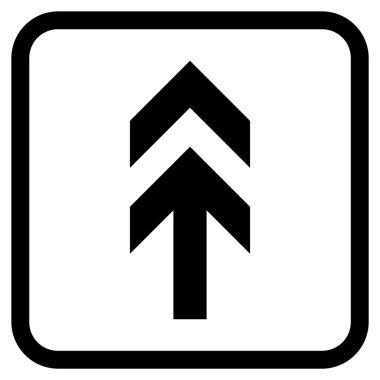 Vektör simgesi bir çerçeve içinde yukarı ok