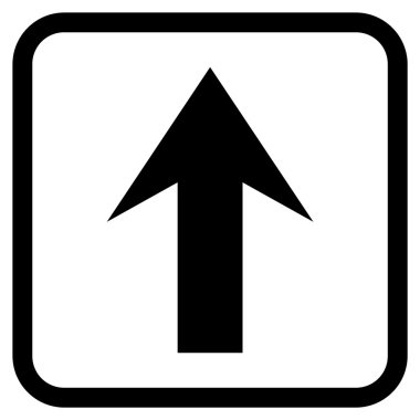 Vektör simgesi bir çerçeve içinde yukarı ok
