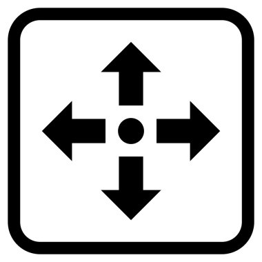 Genişletin okları vektör simgesi bir çerçeve içinde