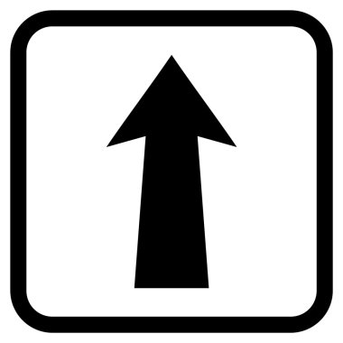 Vektör simgesi bir çerçeve içinde yukarı ok