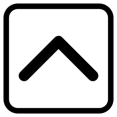 Yön yukarı vektör simgesi bir çerçeve içinde