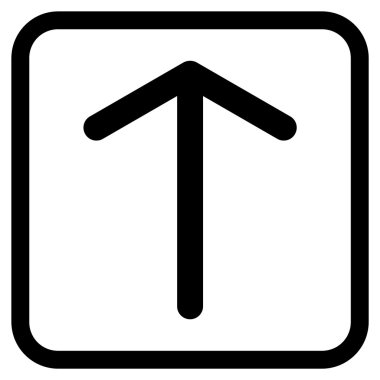 Vektör simgesi bir çerçeve içinde yukarı ok