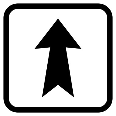 Vektör simgesi bir çerçeve içinde yukarı ok