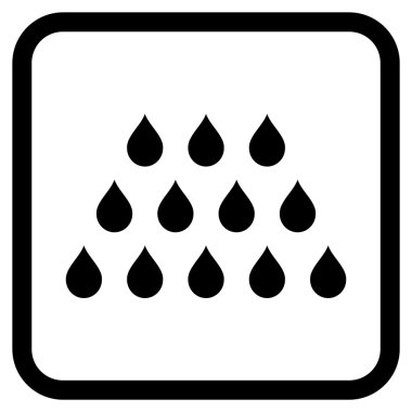 Damla vektör simgesi bir çerçeve içinde